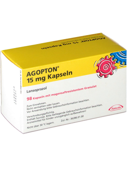 AGOPTON 15 mg Hartkapseln m.magensaftres.Granulat (98)