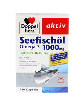 DOPPELHERZ Seefischöl Omega-3 1.000 mg+Fols.Kaps.