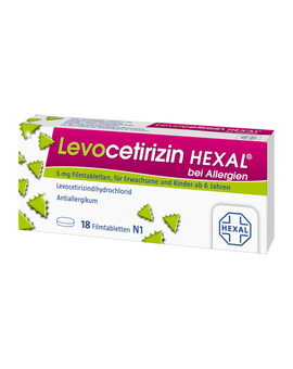 Levocetirizin HEXAL bei Allergien 5 mg Filmtabletten (18)