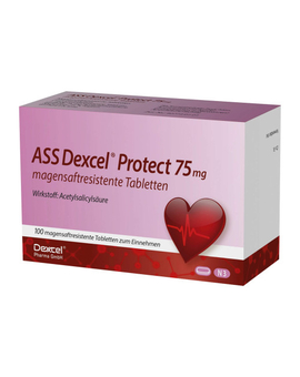 ASS Dexcel Protect 75 mg Magensaftresistente Tabletten (100)