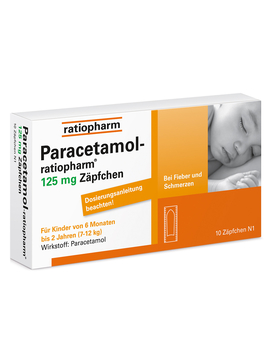 Paracetamol ratiopharm 125 mg Säuglings-Zäpfchen (10)