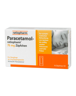 Paracetamol Ratiopharm 75 mg Suppositorien (10)