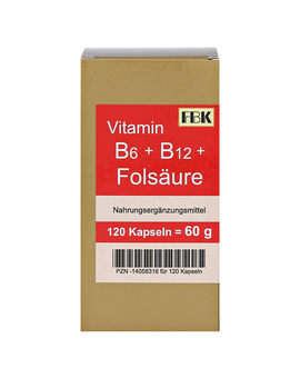 VITAMIN B6+B12+Folsäure Kapseln (120)
