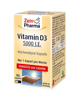 Vitamin D3 5.000 I.E. Wochendepot Kapseln (90)