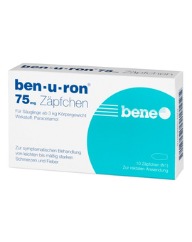 ben-u-ron 75 mg Zäpfchen für Säuglinge ab 3kg (10)