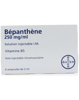 BEPANTHENE 250 MG/ML SOLUTION INJECTABLE I.M 6 AMPOULES