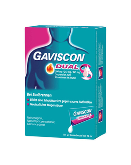 Gaviscon Dual Suspension bei Sodbrennen Dosierbeutel (24X10 ml)