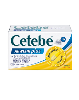 CETEBE ABWEHR plus Vitamin C+Vitamin D3+Zink Kaps. (30)