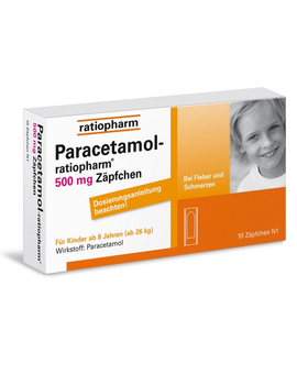 PARACETAMOL-ratiopharm 500 mg Zäpfchen (10)