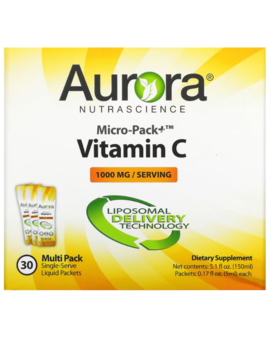 Aurora Nutrascience, Micro-Pack+ Vitamin C, 1.000 mg, 30 Päckchen, je 5 ml (0,17 fl. oz.)