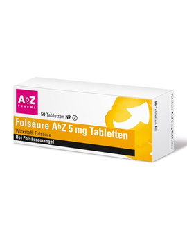 FOLSÄURE AbZ 5 mg Tabletten (50)