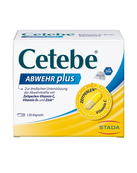 CETEBE ABWEHR plus Vitamin C+Vitamin D3+Zink Kaps. (120)