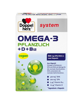 DOPPELHERZ Omega-3 pflanzlich system Kapseln (120)
