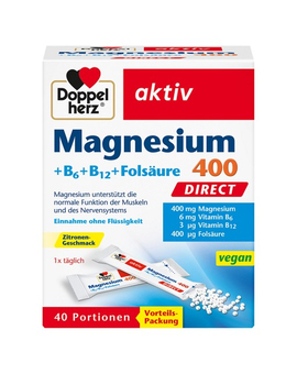 DOPPELHERZ Magnesium+B Vitamine DIRECT Pellets (40)