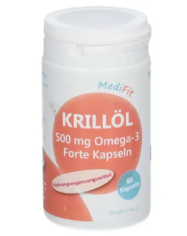 MediFit Krillöl 500 mg Omega-3 Forte Kapseln (60)