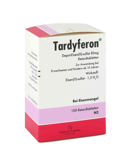 TARDYFERON Depot-Eisen(II)-sulfat 80 mg Retardtab. (100)