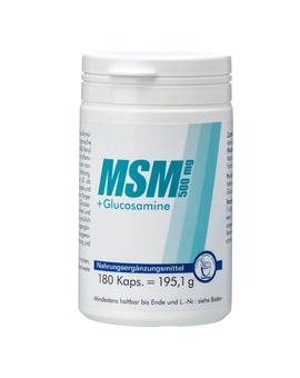 MSM 500 mg+Glucosamine Kapseln (180)