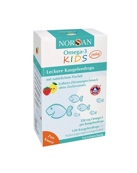 NORSAN Omega-3 Kids Jelly Dragees Vorratspackung (120)