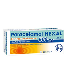 PARACETAMOL 500 mg HEXAL b.Fieber u.Schmerzen Tab. (20)