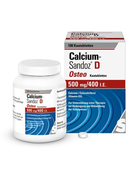 CALCIUM SANDOZ D Osteo 500 mg/400 I.E. Kautabl. (100)