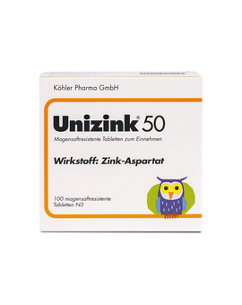 UNIZINK 50 magensaftresistente Tabletten (100)