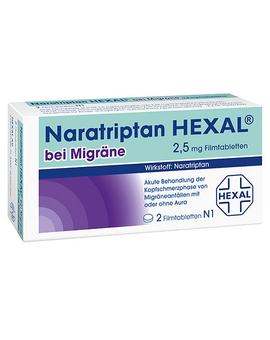 NARATRIPTAN HEXAL bei Migräne 2,5 mg Filmtabletten (2)