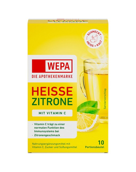 WEPA heiße Zitrone+Vitamin C Pulver (10X10 g)