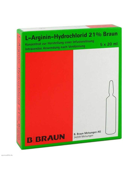 L-ARGININ-HYDROCHLORID 21% Elek.-Konz.Inf.-L. (5X20 ml)